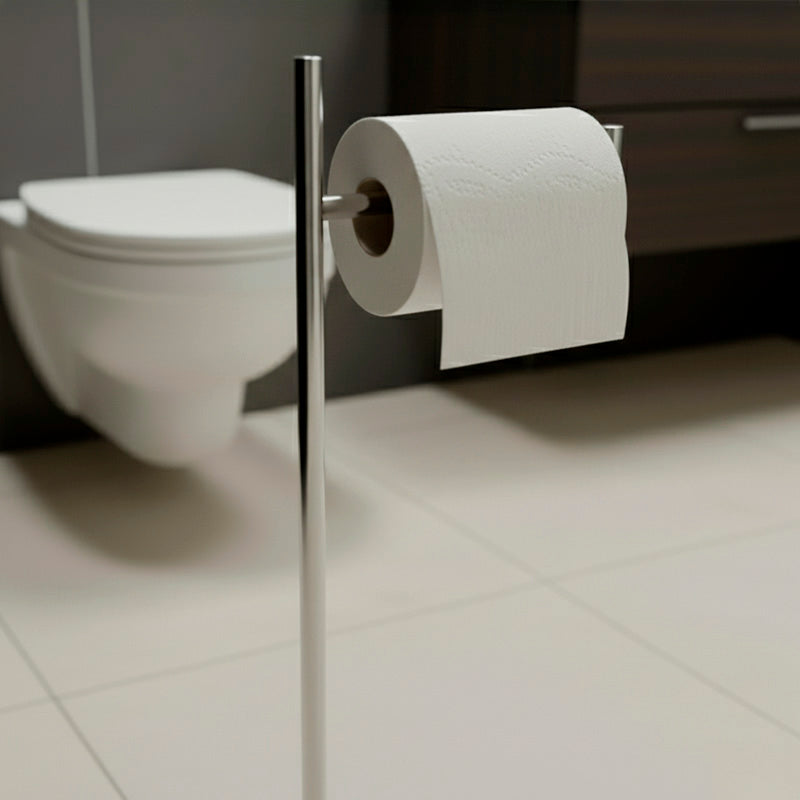 Porta Papel Higiênico SIGA de Chão Inox 304 – Base Polida Minimal