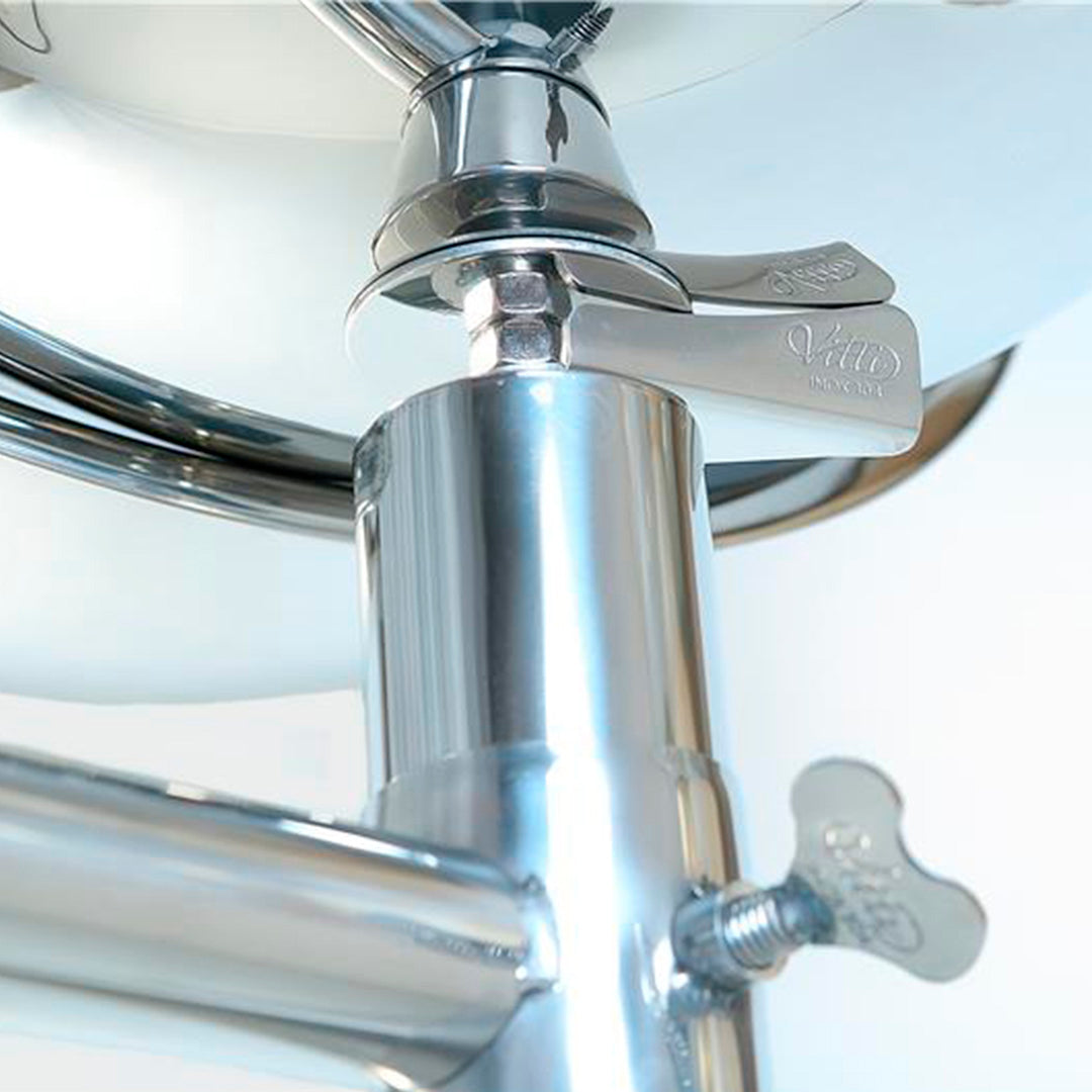 Churrasqueira Náutica SIGA Inox 304 Redonda G42 – Tubo Bipartido – Kit Completo