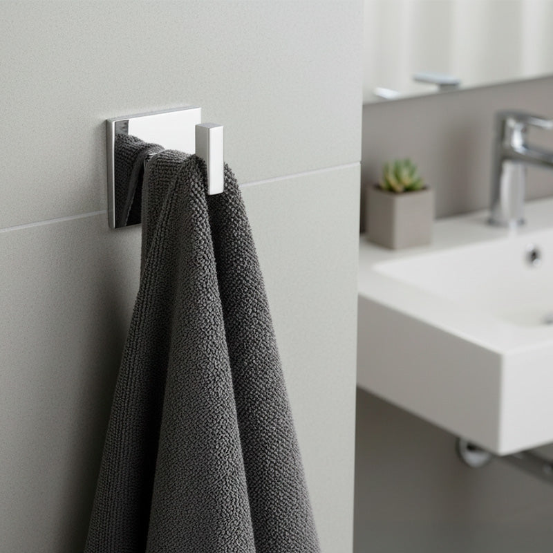 Cabideiro SIGA Inox 304 Quadrado Polido – Fixação Premium