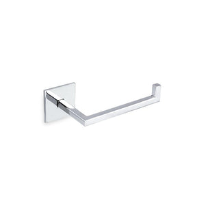 Porta Papel Higiênico SIGA de Parede Inox 304 Curvo – Base Quadrada Polida - Fixação Premium