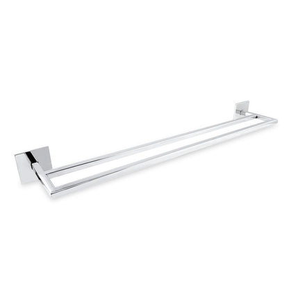 Porta Toalha de Banho Duplo SIGA Inox 304 – Base Polida – Fixação Premium