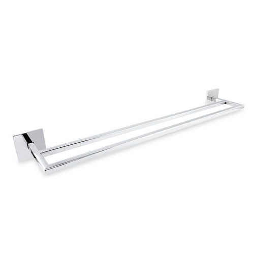 Porta Toalha de Banho Duplo SIGA Inox 304 – Base Polida – Fixação Premium