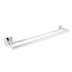 Porta Toalha de Banho Duplo SIGA Inox 304 – Base Polida – Fixação Premium