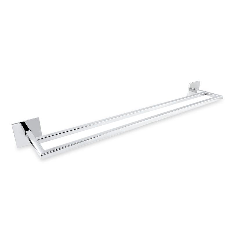 Porta Toalha de Banho Duplo SIGA Inox 304 – Base Polida – Fixação Premium