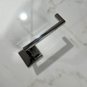 Porta Papel Higiênico SIGA de Parede Inox 304 Curvo – Base Quadrada Polida - Fixação Premium