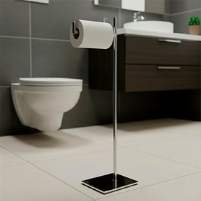 Porta Papel Higiênico SIGA de Chão Inox 304 – Base Polida Minimal
