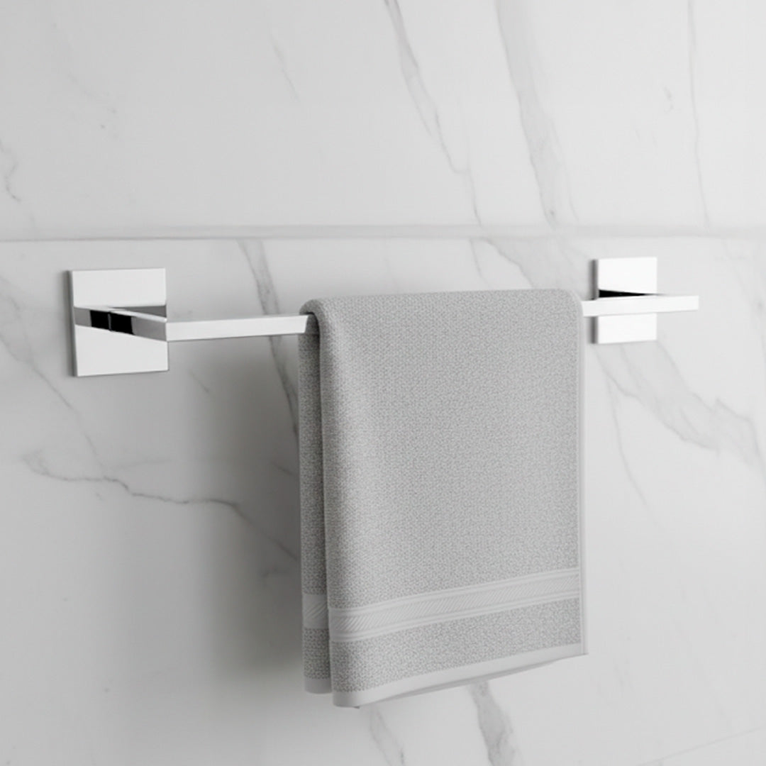 Porta Toalha de Rosto Simples SIGA Inox 304 – Base Polida – Fixação Premium