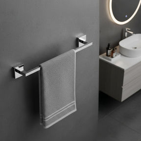 Porta Toalha de Rosto Simples SIGA Inox 304 – Base Polida – Fixação Premium