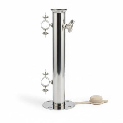 Suporte Porta Guarda-sol SIGA Inox 304 38 mm – Para Guarda Mancebo – Articulado