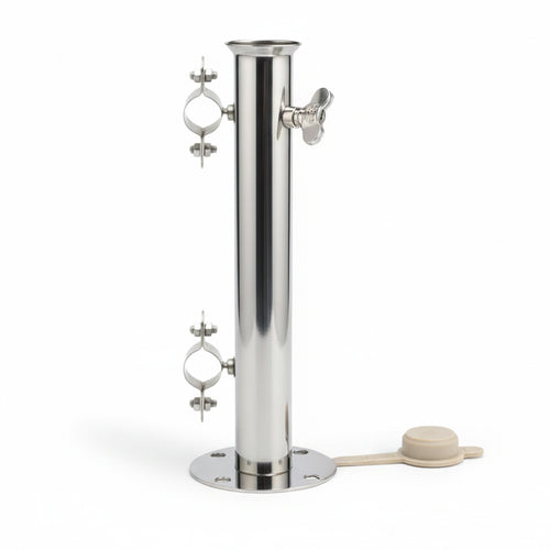 Suporte Porta Guarda-sol SIGA Inox 304 38 mm – Para Guarda Mancebo – Articulado