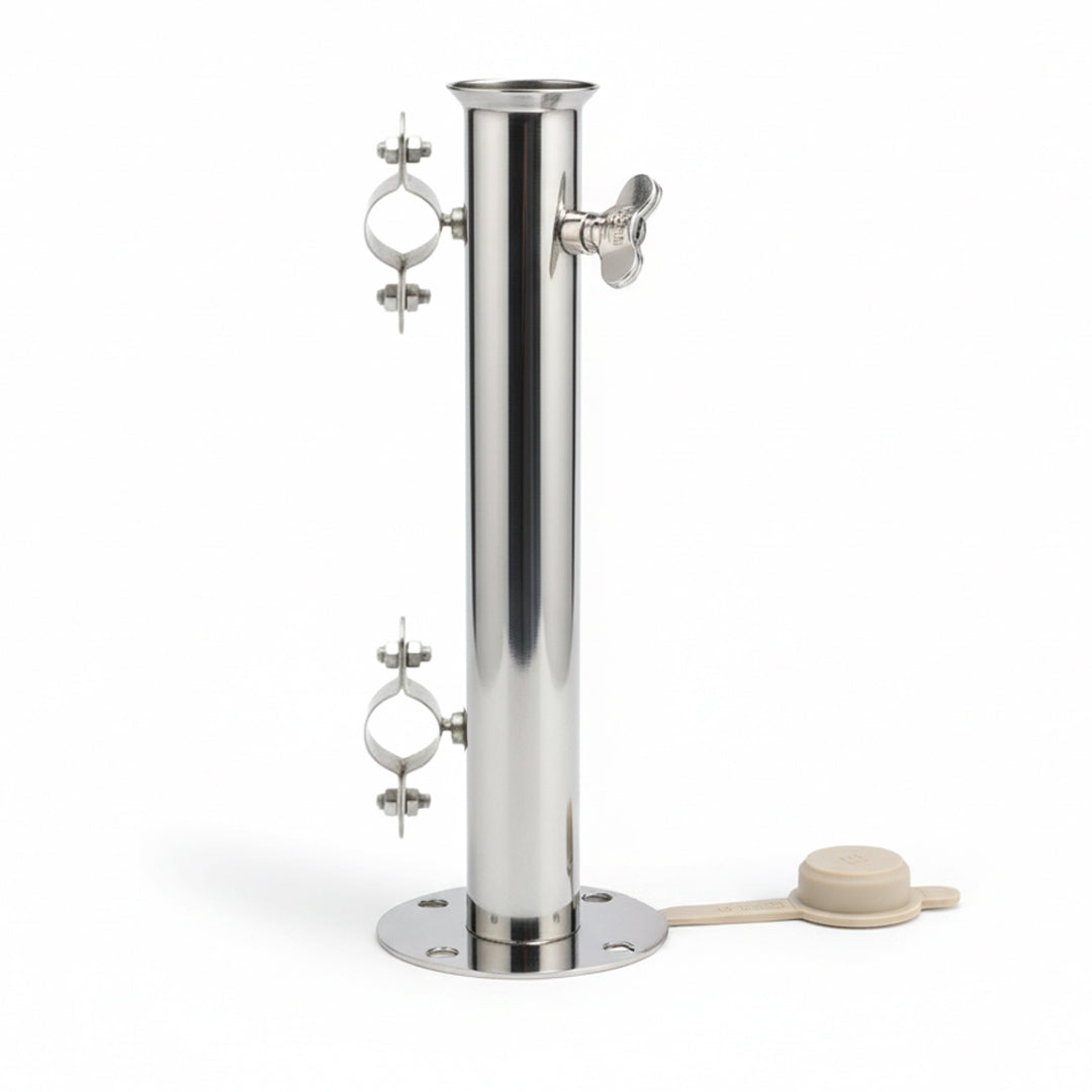 Suporte Porta Guarda-sol SIGA Inox 304 38 mm – Para Guarda Mancebo – Articulado