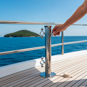 Suporte Porta Guarda-sol SIGA Inox 304 38 mm – Para Guarda Mancebo – Articulado