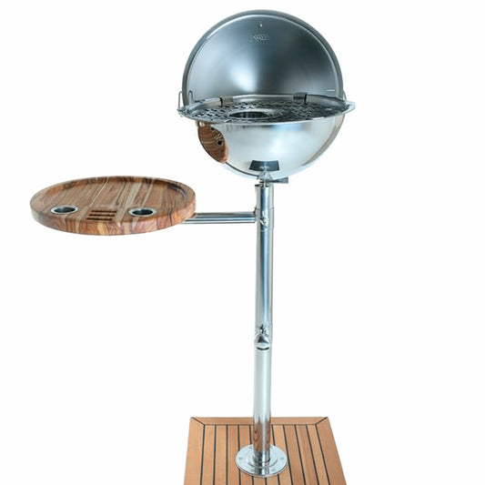 Churrasqueira Náutica SIGA Inox 304 Redonda G42 – Tubo Bipartido – Kit Completo